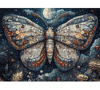 Mariposa Cielo Nocturno Puzzle 2000 Piezas Adultos, Rompecabezas con Letras en la Parte Posterior - Piezas Que Encajan Perfectamente, Reto de Concentración, Regalo para Mujer, 99.5 x 70.5 cm w0-274