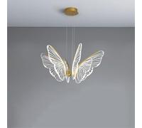 Mariposa Creativa Luz Acrílica Hierro Nórdico Lámpara Atmosférica Regulable Lámpara Colgante De Múltiples Cabezales Dormitorio Sala De Estar Tienda De Té Accesorio De Iluminación Decorativa/Si*