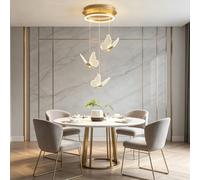 Mariposa Creativa Luz De Techo Moderna Led Lámpara Colgante Mesa De Comedor Temperatura De Color Ajustable Ajustable Hierro + Acrílico Restaurante Dormitorio Etc Iluminación Interior(3 head)