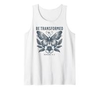 Mariposa cristiana ser transformada Romanos 12:2 Camiseta sin Mangas