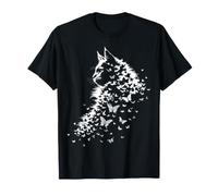 Mariposa de Arte Kawaii de Gato del Bosque Noruego Camiseta