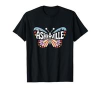 Mariposa de Asheville - North Carolina Mountain City Word Art Camiseta
