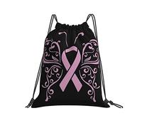 Mariposa De Cinta Consciente Hombres Mujer Bolsas De Cuerdas Gimnasio Durable Saco De Gimnasio Impermeable Gym Sack Para Yoga Gimnasio Deporte