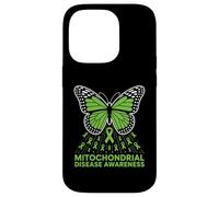 Mariposa de Cinta de concientización sobre Enfermedades mitocondriales Carcasa para iPhone 14 Pro