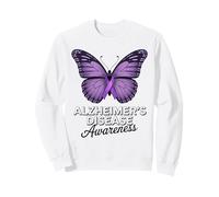 Mariposa de Cinta púrpura para concienciación sobre la Enfermedad de Alzheimer Sudadera