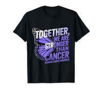 Mariposa de conciencia sobre el cáncer de estómago Juntos Somos más fuertes Camiseta