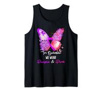 Mariposa de concienciación sobre el cáncer de Mama y la Violencia doméstica Camiseta sin Mangas