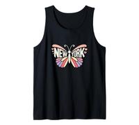 Mariposa de la Ciudad de Nueva York - Pastel City Love Name Word Art Camiseta sin Mangas