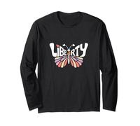 Mariposa de la Libertad - Personalizado Lindo Nombre Palabra Arte Manga Larga