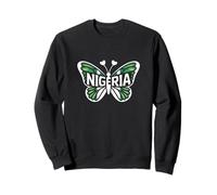 Mariposa de Nigeria - Recuerdo de Colores de la Bandera de Nigeria Sudadera