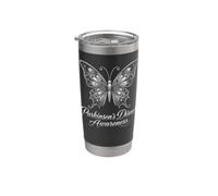 Mariposa de Plata Guerrero Concientización de la Enfermedad de Vaso térmico de acero inoxidable de doble pared