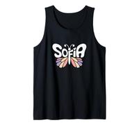 Mariposa de Sofía - Arte de Palabras con Nombre Personalizado Camiseta sin Mangas