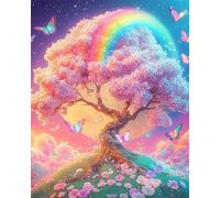 Mariposa del árbol arcoíris Puzzle 700 Piezas,Rompecabezas DIY Adultos,Puzle Clásico para Adultos Entretenimiento Creativo, Juegos Desafiantes
