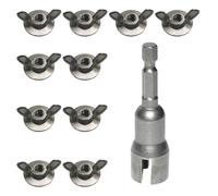 Mariposa | Destornillador ergonómico de acero para hardware de 6 milímetros | Accesorio para taladro | para uso doméstico automotriz para muebles para adultos hombres papá y para reparaciones