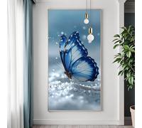 Mariposa Diamond Painting Adultos, 5D Grande Diamond Painting Kit Completo, Pintura de Diamante Animal Punto de Cruz Puzzle Art, DIY Cuadrado Crystal Artesanía para Decoracion Hogar 60x120 cm E-3