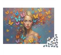 Mariposa Elegante prompt1 Arte Rompecabezas de 1000 Piezas prompt2 Papel para Adultos Educativo Grueso Paper Puzzle Decoración de Pared Alivio 70x50cm/1000pcs