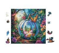 Mariposa en la Linterna mágica Puzzle 100 Piezas Cartón Grueso para Coleccionistas Ocio Creativo En Casa Calmar La Mente Pieza Colección Más Vendido 28x28cm