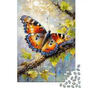 Mariposa en Rama Set De Rompecabezas 1000 Piezas, Cartón Grueso Reciclado, Adultos Todas Edades, Decoración Interior, Arte Mural, Reto Cerebral 52x38cm/1000pcs