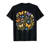Mariposa Floral Fairycore Botánico Naturaleza Cottagecore Camiseta