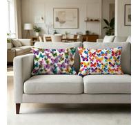 Mariposa Funda Cojin 60x80cm, Fundas Cojines 80 x 60 Decoration Sofa Cama, Funda Almohada Color Tema 4 Pack con Cremallera Invisible para Exterior Oficina Sofá Home Decoration YCBZ-1383