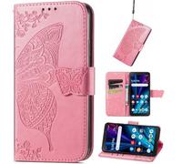 Mariposa Funda para Huawei P90 Pro, Soporte, Cierre magnético Flor Cover, Mariposas y Rosas Wallet Case para Huawei P90 Pro-06