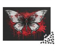 Mariposa gótica Rompecabezas Imposible,desafío para Adultos Juego Educativo 1000 Piezas Obra De Arte De Juego De para Adultos Y Niños 1000pcs (75x50cm)