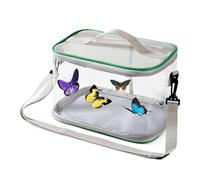 Mariposa habitat jaula de malla - Terrario plegable a prueba de estallidos - Casa de orugas mariposa - para incubar, criar y observar orugas, mariquitas, mariposas monarcas y cardo