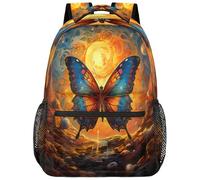 Mariposa Hermoso Planeta Universo Mochila Escolar Gran Capacidad Mochila Del Ordenador Ligera Mochilas Deportivas Para Vuelta Al Cole Mujer Viaje 29X40Cm