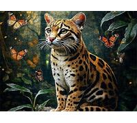 Mariposa leopardo Puzzle 5000 Piezas Adultos, Rompecabezas con Letras en la Parte Posterior - Piezas que Encajan Perfectamente, Reto de Concentración,Regalo para mujer y Decor, 156.5 x 105.5 cm w0-275