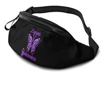 Mariposa Lupus Awareness Ribbon Casual Riñonera Unisex Riñonera de Viaje Correr Bolsillo al Aire Libre Bolsa de Espera con Correa Ajustable, Cinta de concienciación sobre el lupus de mariposa, Talla