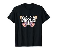 Mariposa Mayla - Arte de Palabras con Nombre Personalizado Camiseta