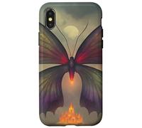 Mariposa mística iluminada por la luna Carcasa para iPhone X/XS