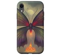 Mariposa mística iluminada por la luna Carcasa para iPhone XR