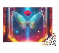 Mariposa Mística Puzzle de 1000 Piezas Papel para Adultos Rosa Mágica Juego de Puzzle Familiar Decoración Relajante 70x50cm/1000pcs
