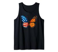 Mariposa Monarca 4 de julio Día Patriótico de la Independencia de Camiseta sin Mangas