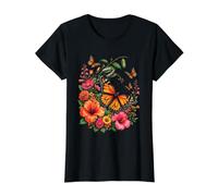 Mariposa Monarca Metamorfosis Oruga Floral Naturaleza Camiseta gráfica económica