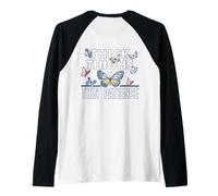 Mariposa Muslos Paciencia Gen Zer Big Sis Novia Esposa Camiseta Manga Raglan
