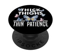 Mariposa Muslos Paciencia Gen Zer Big Sis Novia Esposa PopSockets PopGrip Adhesivo