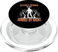 Mariposa Nadador de día Zombi por la Noche Divertido Halloween PopSockets PopGrip para MagSafe