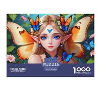 Mariposa niña Hada Material De Papel Resistente Buen Rompecabezas, Apto para Relax En Casa Y Hobbies Personales 70x50cm/1000pcs