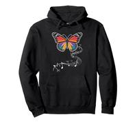 Mariposa Notas musicales Mariposas Lepidopterólogo Músico Sudadera con Capucha
