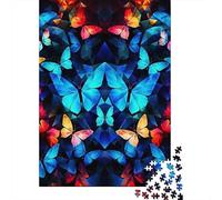 Mariposa psicodélica Puzzles Imposible,desafío for Adults Juego EduGatoivo 1000 Piezas Obra De Arte De Juego De para Adultos Y Niños Mayores De 12 Años 1000pcs (75x50cm)