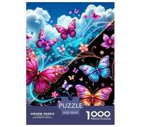 Mariposa Puzzle 1000 Piezas - Colección Artística, Experiencia Zen En Casa, Packaging Cuidado, Póster, 70x50cm/1000pcs