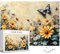 Mariposa Puzzle 4000 Piezas Adultos, Puzzle Flores Patrón Diseño, Jigsaw Adultos, 5D DIY Artesanía Familia Actividades con Embalaje de Caja de Regalo, Home Room Wall Decor, Regalo 141x87cm, Model134