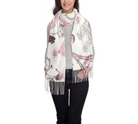 Mariposa Romántica De París Mujer Pañuelo Suave Mantón Grueso Scarf Para Uso Diario Otoño Regalo