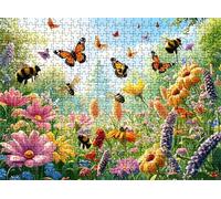 Mariposa Rural Puzzle 6000 Piezas Adultos, Rompecabezas con Letras en la Parte Posterior - Piezas Que Encajan Perfectamente, Reto de Concentración, Regalo para Mujer y Decor, 179.5 x 105.5 cm w0-278
