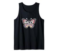 Mariposa Sally - Arte de Palabras con Nombre Personalizado Camiseta sin Mangas