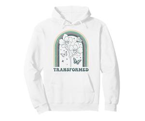 Mariposa transformada Floral Retro arcoíris Sudadera con Capucha