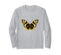 Mariposa Tropical exótica con alas Amarillas y Negras Manga Larga