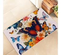 Mariposa Vibrante Alfombra Exterior Secado Rápido Felpudos Plegable Alfombra Baño para Exterior Bañera Interior 40X60Cm